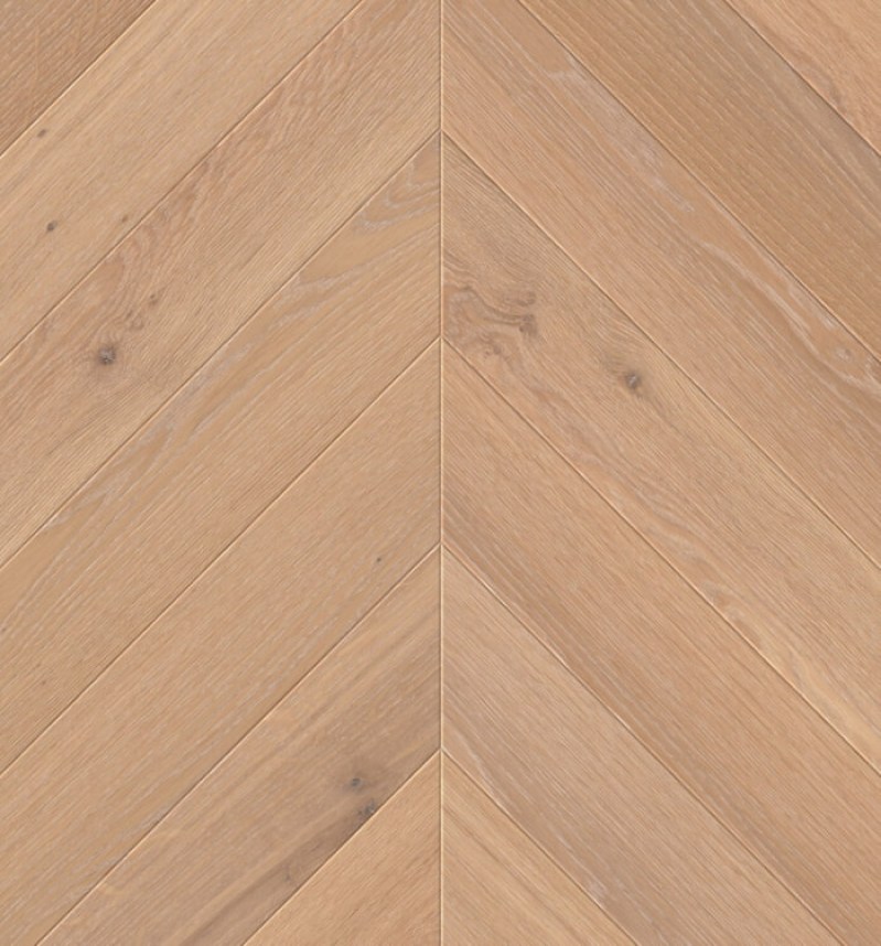 Паркетная доска Living Tree - Дуб Саванна, Селект (13,5х110х515мм) Французская елка